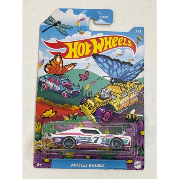 Muscle Bound Hot Wheels Spring Series White Pink SPRING 7 KHULL 1:64 Sealed - Picture 1 of 6